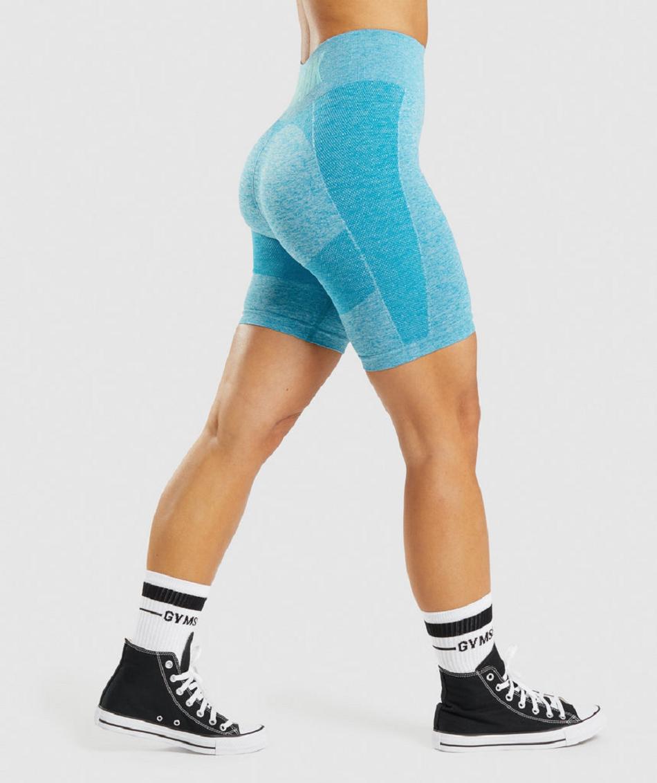 Szorty Damskie Gymshark Flex Cycling Niebieskie | PL 2469FDN